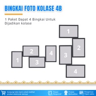 Wall Decoration Photo Collage 4 Frames Size 4R (10x15cm) Aesthetic Photo Minimalist Photo Frame/ Pho