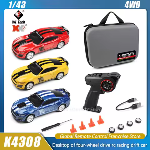 WLtoys K4308 1:43 Rc Car 2.4G Desktop Remote Control Drift Car Mini 4wd High-speed Off-Road Vehicle 