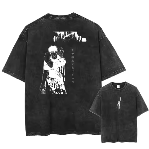 2026 Anime Jujutsu Kaisen Fushiguro Toji Printed T-shirt Men's and Women's Washed T-shirt High Quali