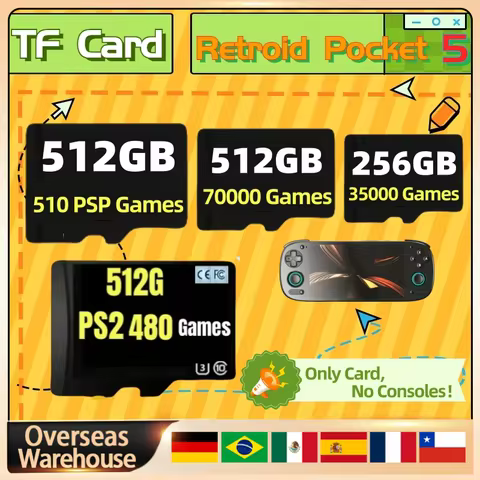 For Retroid Pocket 5 Portable Handheld Game TF Card Memory Card Popular Classic Retro Game Video Gam