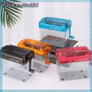 LUCKY-SUQI Hand Shredder, Transparent ABS Paper Shredder, Noiseless Mini Hand Crank Manual Shredder A6 Paper