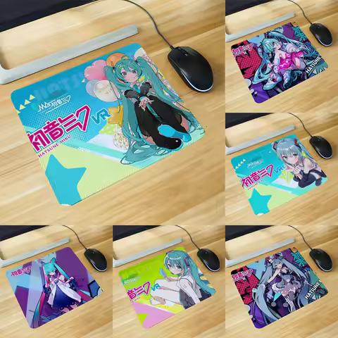 Hatsune Miku Mouse Pad Kawaii Anime Desktop Non-Slip Mousepad Cartoon Virtual Singer Computer Keyboa