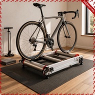 leipupa Indoor Bike Rollers Adjustable Length Indoor Bike Roller Cycling Training Platform Wide Fit 