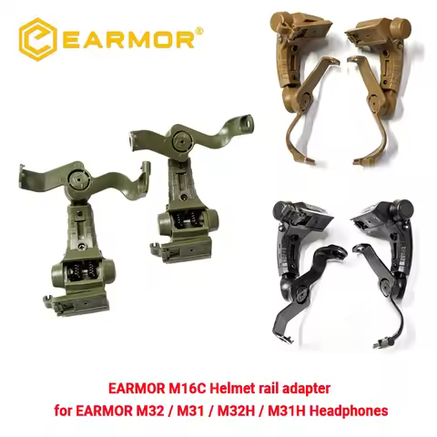 EARMOR M16C Headset Swing Bracket 360°Rotation Ops-Core Helmet ARC Rails Adapter for MOD3 / MOD4 Ser