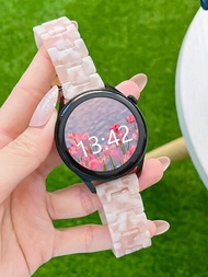 1支時尚的cnc樹脂手錶帶,輕巧防水耐用易於佩戴,適用於galaxy Watch 6/5/4/3、ative、gear S3/s2 Classic/sport等多種型號,可拆卸調節手腕尺寸和錶帶長度