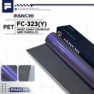 152CM FANCHI Y-323 Magic Flip Grey Purple PET 152CM per meter