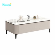 footful Scratch Resistant TV Stand and Coffee Table Set Large Storage Capacity Sintered Stone Top TV