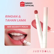 MINISO Judydoll Cushion Matte Lip Cream Lipstick Pewarna Bibir Natural Tahan Lama Pigmented Lightwei