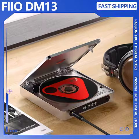 Fiio Dm13 Multifunctional Portable Stereo Cd Player with Long-Lasting Battery, Supports Usb Ripping,
