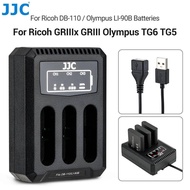 NIT JJC DB-110 LI-90B Battery Charger USB Camera Charger for Ricoh GRIIIx HDF GRIII HDF Olympus TG-7