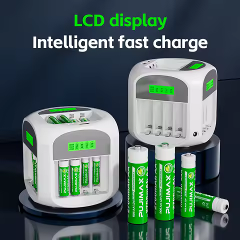 PUJIMAX 20-Slot LCD Display Smart Battery Fast Charger Multiple Protection For AA AAA 1.2V NiMH Batt