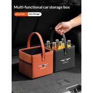 For Genesis EQ900 G70 G80 G90 GV60 GV70 GV80 GV90 Car Trash Car Leather Folding Interior Storage Bag