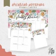 Notepad | A4 A5 A6 Notepad | NP002 | Floral, To-Do, Design| PaperAce