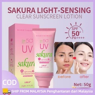 LBLS SPF50+ Cherry Blossom Gradient Sunscreen Lotion Whitening Refreshing UV-protective Sunscreen