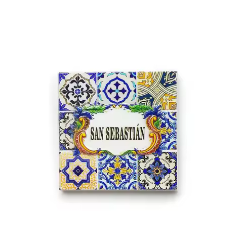 Spain San Sebastian Tile Pattern Travel Souvenir Gift Magnetic Fridge Magnet