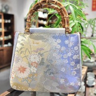 花鳥西陣織竹節手提斜挎包