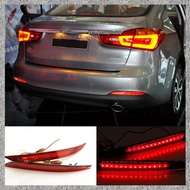 (L A T Z) 2PCS Car Red Len Led Rear Bumper Reflector LED Brake Light Tail Fog Lamp for Kia K3 Cerato Forte 2012-2016