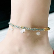 鹿鳴原創藍月光石能量腳鏈 客製禮物 可改手鏈