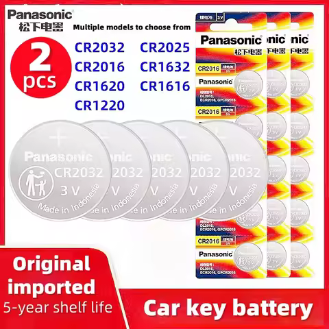 100%Original 2PCS Panasonic CR2032 bateria CR2025 3V lithium battery CR2016 CR1220 CR2012 CR1620 CR1