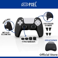 PXEL PS5 DualSense 4-in-1 Starter Pack Controller Case– Design for Playstation DualSense Controller