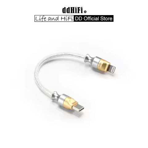 DD ddHiFi MFi05 M2 Light-ning to USB-C OTG Decoding Cable (OFC), 3.7V Output Voltage for Greater Com