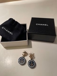 Chanel vintage drop earrings 樹脂吊墜雙c 耳環