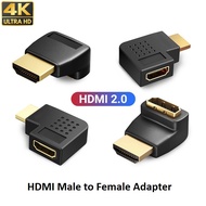 HDMI Adapter Converter Male to Female 90 and 270 Degree Upward Angle 4K HDMI L Shape Flat Cable Extender Connector Dongle TV PS4 HDTV Projector Laptop Monitor