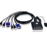ATEN 2埠 USB VGA Cable KVM多電腦切換器附外接式切換按鍵