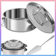 7.5inch Flan Mold for Fast Pot 6QT to 8QT 304 Stainless Steel Flan Pan Mold with Lid Handle 1.5QT Ro