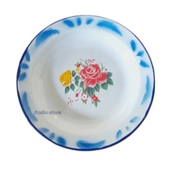 Piring Seng Jadul tebal  1 Lusin 12 Pcs  piring enamel 22 CM Murah