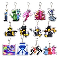“acrylic keychain Game Forsaken-Guest 1337 – characters Noob, Shedletsky – keychain charms, handbag 