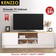 KENZZO: ชั้นวางทีวี ตู้ทีวี สไตล์ Minimal เรียบหรู เหมาะสำหรับห้องนั่งเล่น Orlando TV Cabinet