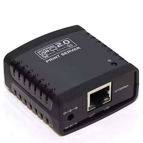 10/100Mbps USB 2.0 Ethernet LPR Print Server LAN Network Adapter USB Printer Sharing Device For Offi