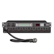 เต้ารับไฟฟ้าแบบแร็ค เต้ารับไฟฟ้าแบบแร็ค สวิตช์อิสระ เต้ารับไฟฟ้าที่สามารถเปิดได้ตามลำดับช่อง 1-8 เต้