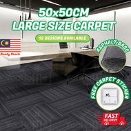 50X50CM Carpet Non Slip Floor Tiles Non-Slip Carpet Office Bedroom Living Room Square Mat Rug Puzzle