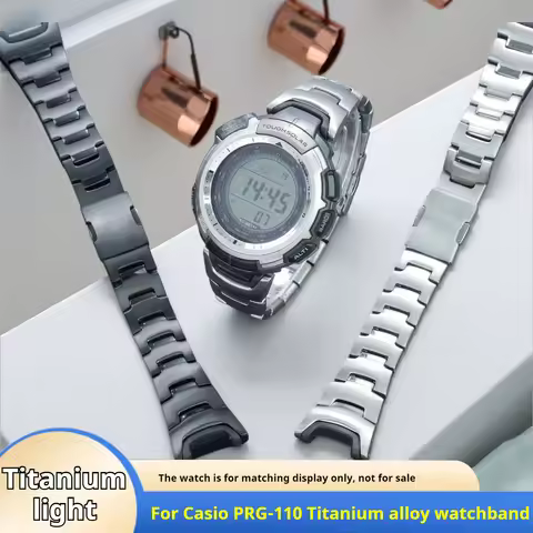 Outdoor Sports Titanium Alloy Watch Strap For Casio Protrek PRG-110 PRW-1300Y Metal Watch Bracelet L