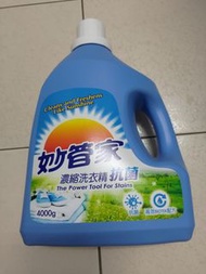 洗衣精4kg  妙管家濃縮洗衣精抗菌高效BIOTEK配方4000g中性洗衣劑 洗衣清潔劑