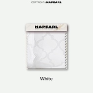 1PC Napearl White Sheer Plaid Lace Curtains For Window French Style Polyester Fabric Soft Light Ele