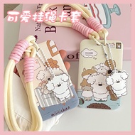 Cute Student Campus Meal Card Holder Braided Rope Lanyard Access Control Staff Factory Brand Work Ac
