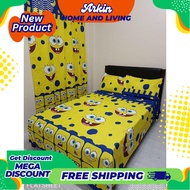 Spongebob Character Design 3 in 1 Canadian Cotton Bedsheet