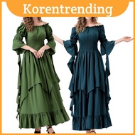 Historical Festival Dress With Flared Sleeves For Cultural Events Themed And