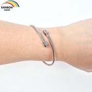 RainbowSilver:กำไลเงินแท้925 ลายเชือก หัวปมเชือก ฟรีกล่องใส่เครื่องประดับกำมะหยี่ ฟรีชุบทำความสะอาด2