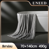 UNEED ผ้าเช็ดตัวสำหรับผู้ชาย ขนาดใหญ่ คุณสมบัติต่อต้านเเบคทีเรีย เเละดูดซึมซับน้ำได้ดี เเห้งเร็ว ผ้า