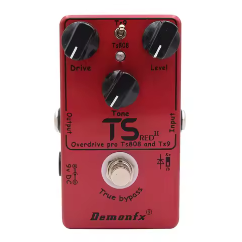 2.0 Version Demonfx TS RED II High quality Guitar Effect Pedal Combine TS9 And TS808 Overdrive Boost