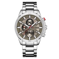 CURREN Watch Men 8275 wristwatches luxury quartz watch fashion casual(Silver GREY)