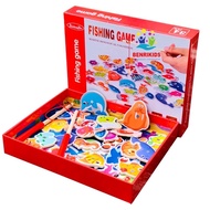 34-piece Wooden Fishing Toy for Children