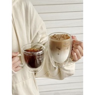 [SG stocks]Double Wall Insulated Espresso glass Coffee Cups clear drinking glass hot and cold tea 80/250/350/450ml