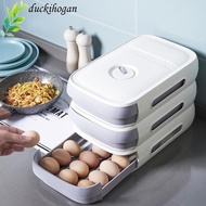 DUCKIHOGAN Egg Trays, Earthquake-proof Large Capacity Egg Storage Box, Space Saving Drawer Type Anti