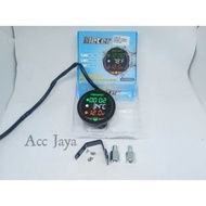 3-in-1 Round Voltmeter Tacometer Waterproof Rearview Mirror Bracket For All Universal