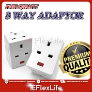 SIRIM 3way adapter plug adaptor plug travel 3 way plug adapter 3 pin socket plug 3 way adapter 插頭 插座